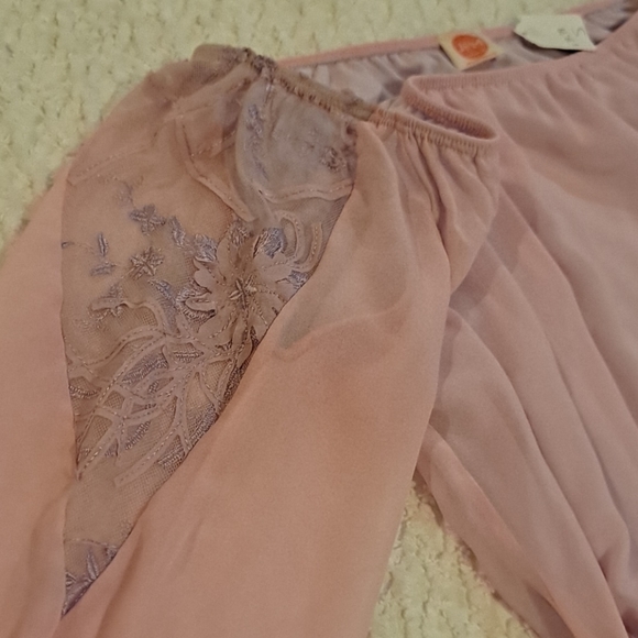 J&M pullover knit dress lace sleeves size small - Picture 3 of 7